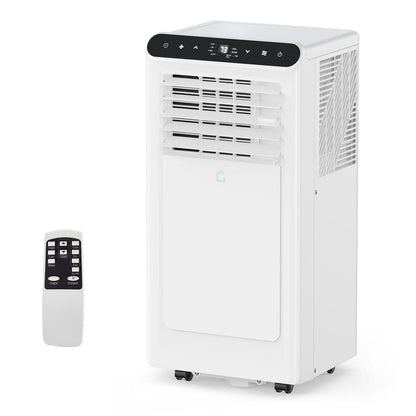 Garvee 8000 BTU Portable Air Conditioner with 3-In-1 Cooling, Dehumidifier, and Fan Functions for Rooms up to 350 Sq. Ft., Featuring Quiet Operation, Touch Panel, Remote Control, Washable Filter, and 24-Hour Timer