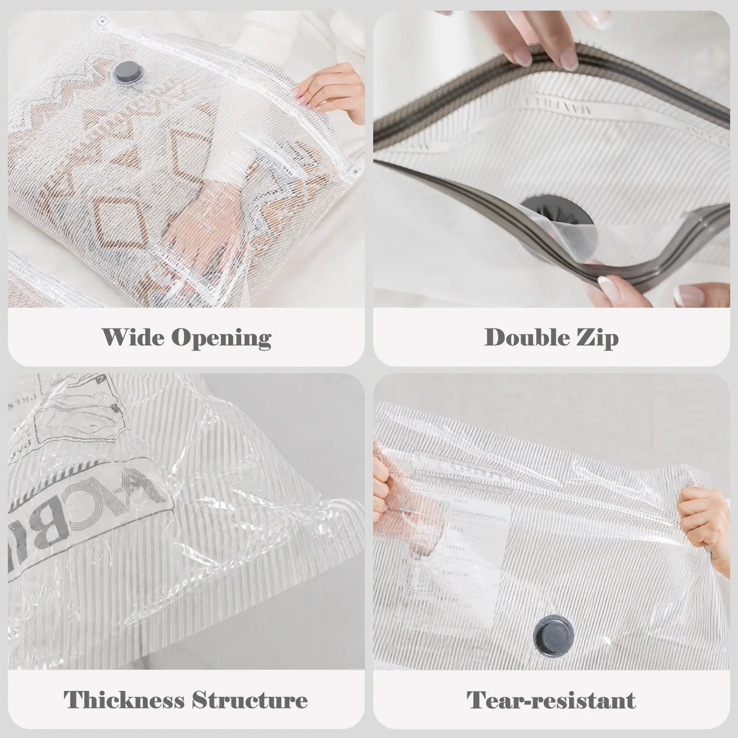 【Summer Vibes】Vacease Cordless Travel Vacuum Bag Set with Rechargeable Air Pump，9/12/15/24-Pack Space Saving Storage Bags, Airtight Resealing Sealed Organizers for Luggage, Sturdy Lightweight Clothes Storage Solution, Vacuum Bags for Travel