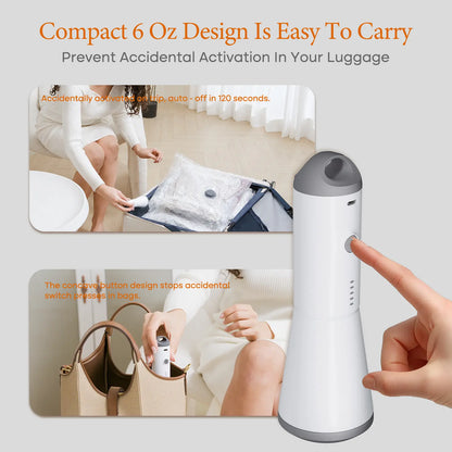 【Summer Vibes】Vacease Cordless Travel Vacuum Bag Set with Rechargeable Air Pump，9/12/15/24-Pack Space Saving Storage Bags, Airtight Resealing Sealed Organizers for Luggage, Sturdy Lightweight Clothes Storage Solution, Vacuum Bags for Travel